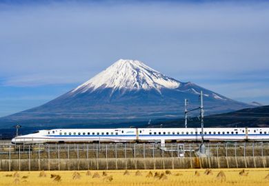 Fuji Mountain and Shinkansen Bullet Train